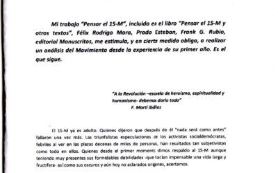 Pensando el 15-M un año después